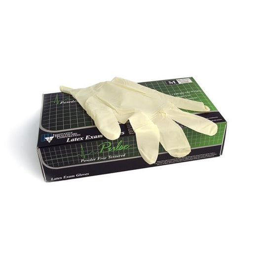 Pulse® Latex 151 Series Textured Powder Free Exam Glove, Large