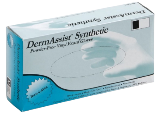 DermAssist® Synthetic Vinyl 161 series Powder Free Exam Glove, Small