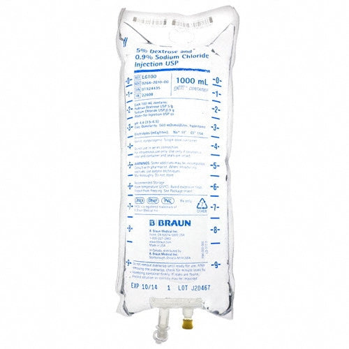 Sodium Chloride 0.9% Injection Solution, 1000 mL Excel® IV Bag