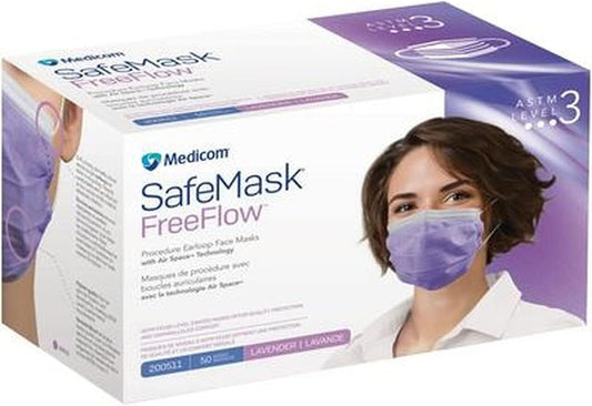 Medicom SafeMask FreeFlow, 200511, 50/box, Lavender