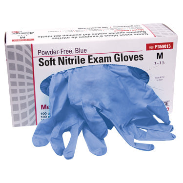 Soft Nitrile Exam Glove, Powder-Free, X-Large, Blue