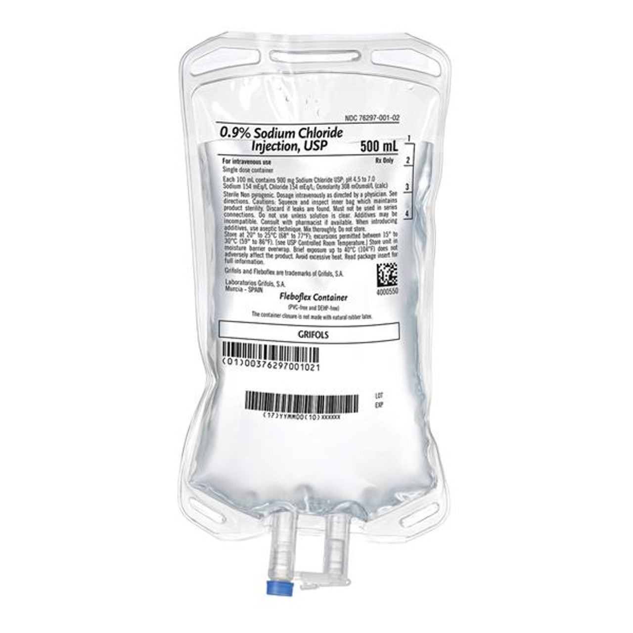 0.9% Sodium Chloride IV Bag for Injection 500mL